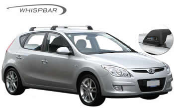 Hyundai i30 hatchback Yakima whispbar roof rack